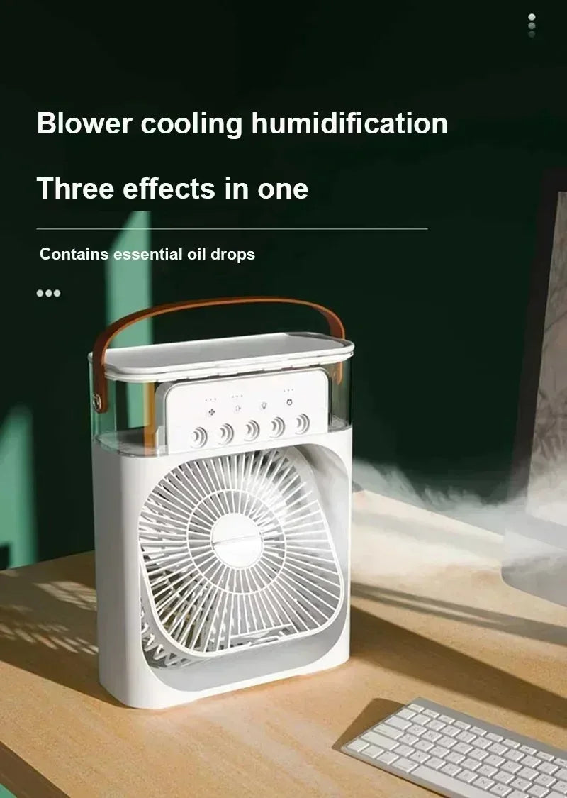 Five-hole Cooling Spray Fan Air Conditioners USB Electric Fan Desktop Air Cooler Humidifie For Student Dormitory Home and Office