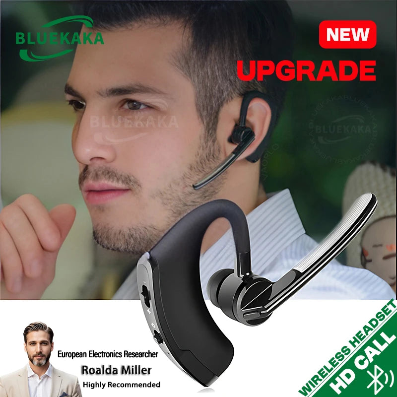 V8 V9 Wireless Bluetooth Business Headset Ear-Hook Left Right Ear Universal Earphone Long Standby With HD Mic Call Sport Music