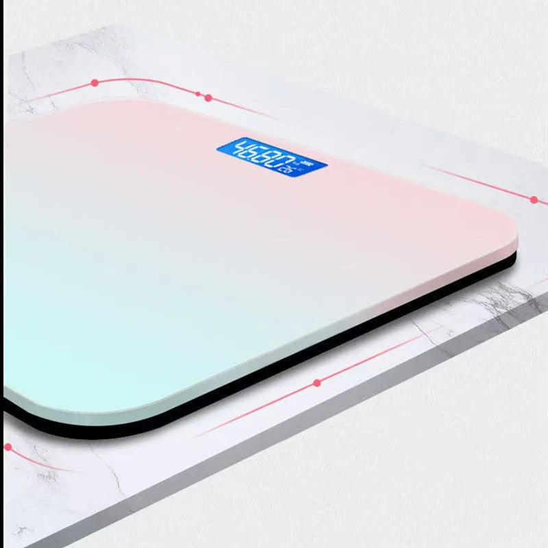 Gradient Color Intelligent LED Electronic Scale Digital Display Glass Weight Scale Balance Body Electronic Scale For Weight