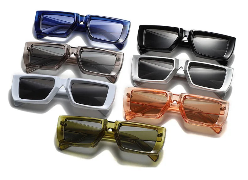 OEC CPO Vintage Rectangle Sunglasses Women Punk Small Frame Sun Glasses MenTrends Square Glasses UV400 Shades Fashion Eyewear