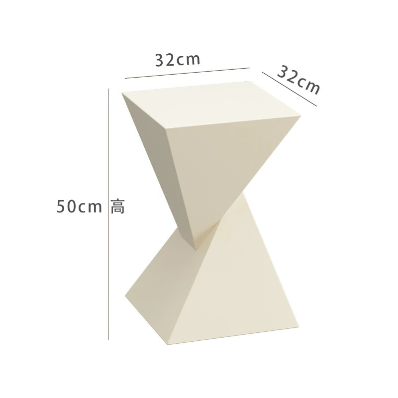 Metal Luxury Sofa Side Table  Minimalist Bedroom Nightstand  Stain-Resistant Geometric Tea Table  Modern Corner Stand