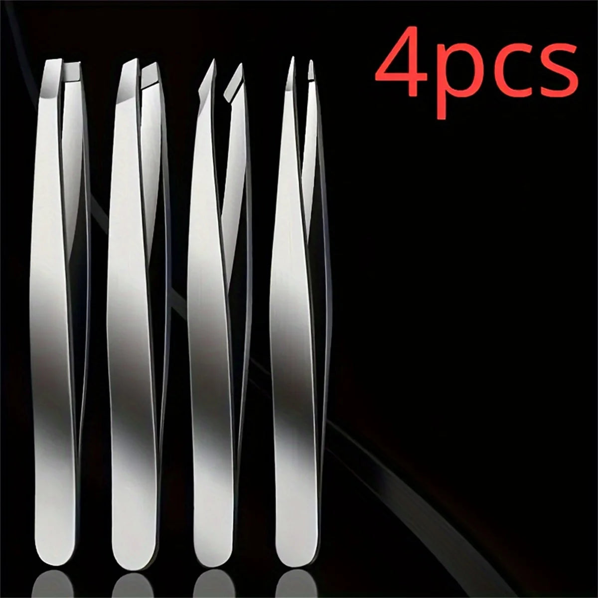 1/4 pcs Eyebrow Tweezers Set Stainless Steel Eyebrow Forceps Professional Beauty Tool Set For Facial Hair Inward Growing