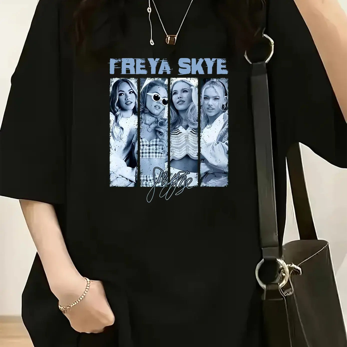Fashionable Women's Clothing Spring and Summer Prints Freya Skye Fans Bring A Retro Style To The Visual Upper Part