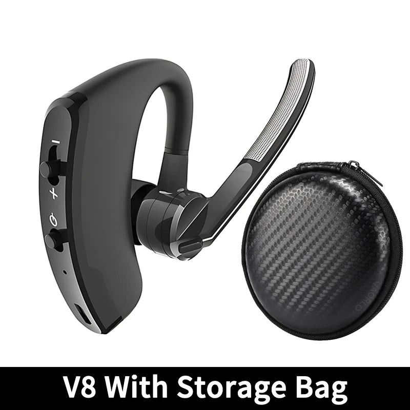 V8 V9 Wireless Bluetooth Business Headset Ear-Hook Left Right Ear Universal Earphone Long Standby With HD Mic Call Sport Music