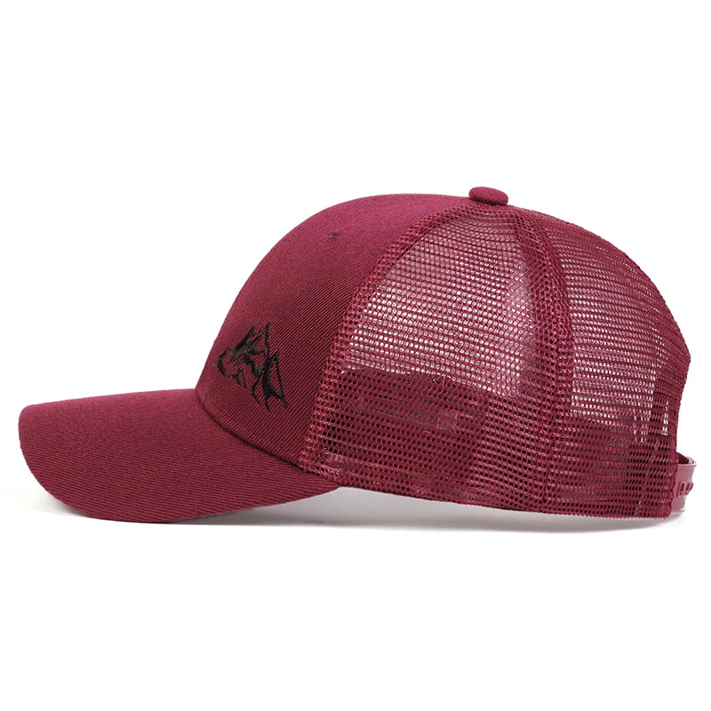 Unisex Mountain Range Embroidery Baseball Net Caps Spring and Summer Outdoor Adjustable Casual Hats Sunscreen Hat