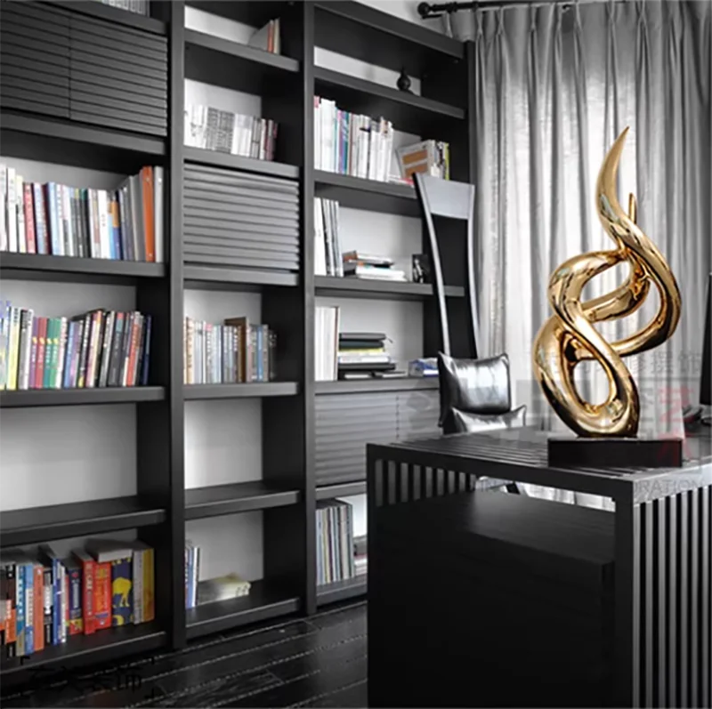 Luxury High-end Resin Electroplating Art Sculpture Decoration Home Room Statue Ornaments Office Hotel Lobby Furnishing Crafts