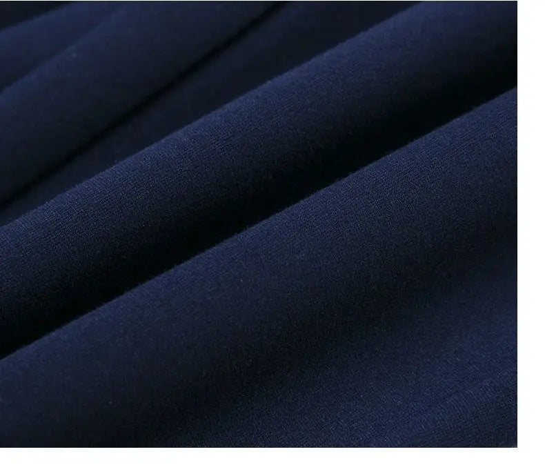 Spring Autumn Casual Button Elastic Mid Waist Black&Navy Blue Straight Trousers Office Lady Quick Drying Suit Pants Female