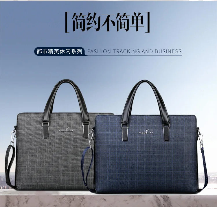 Business Men's Handbags Office Male Executive Briefcase Large Luxury Tote Laptop Bag for Man 2024 Shoulder Messenger Designer
