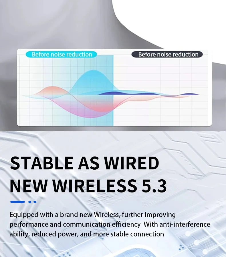 Wireless Bluetooth Headphones With Microphon Earphone ENC Noise Cancelling Handsfree Talking Headset Busines Auriculares Driving