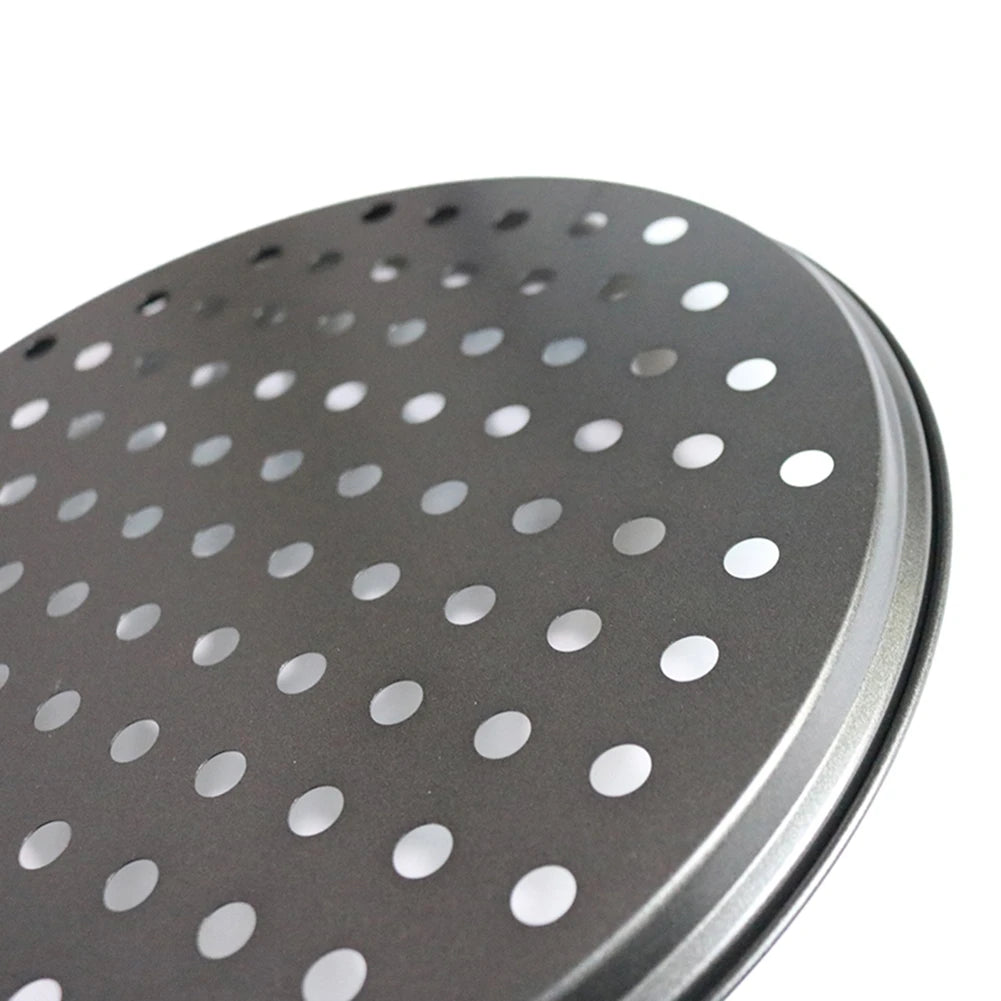 Household Pizza Pans with Holes Breathable Non-Stick Professional Baking Tray for Restaurant Home Grill Barbecue Baking Tools