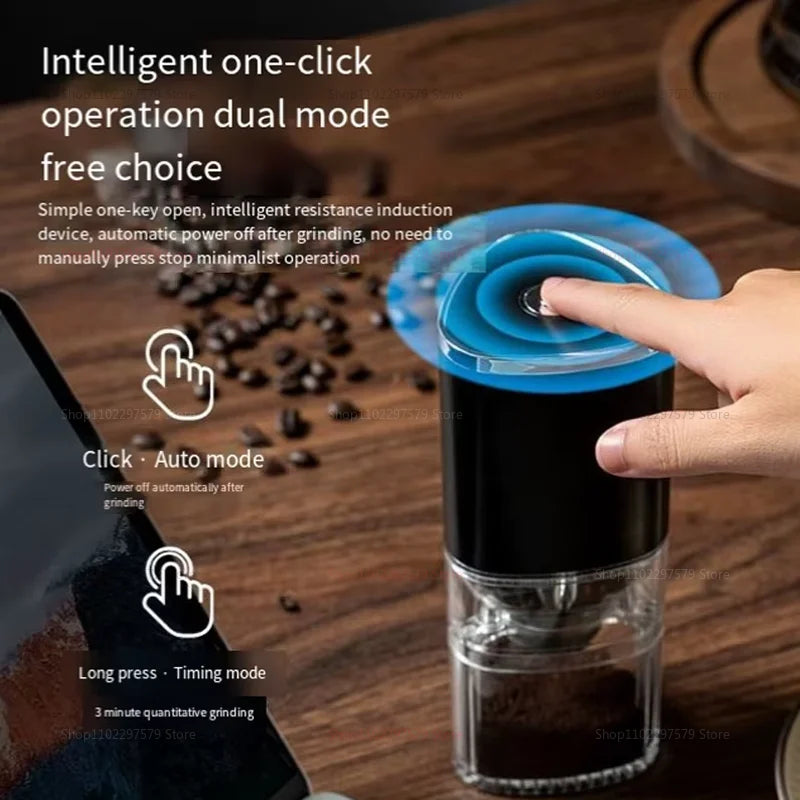 Rechargeable Electric Coffee Grinder Portable Mini Home Coffee Shop Black And White Detachable Cleaning Coffee Bean Grinder