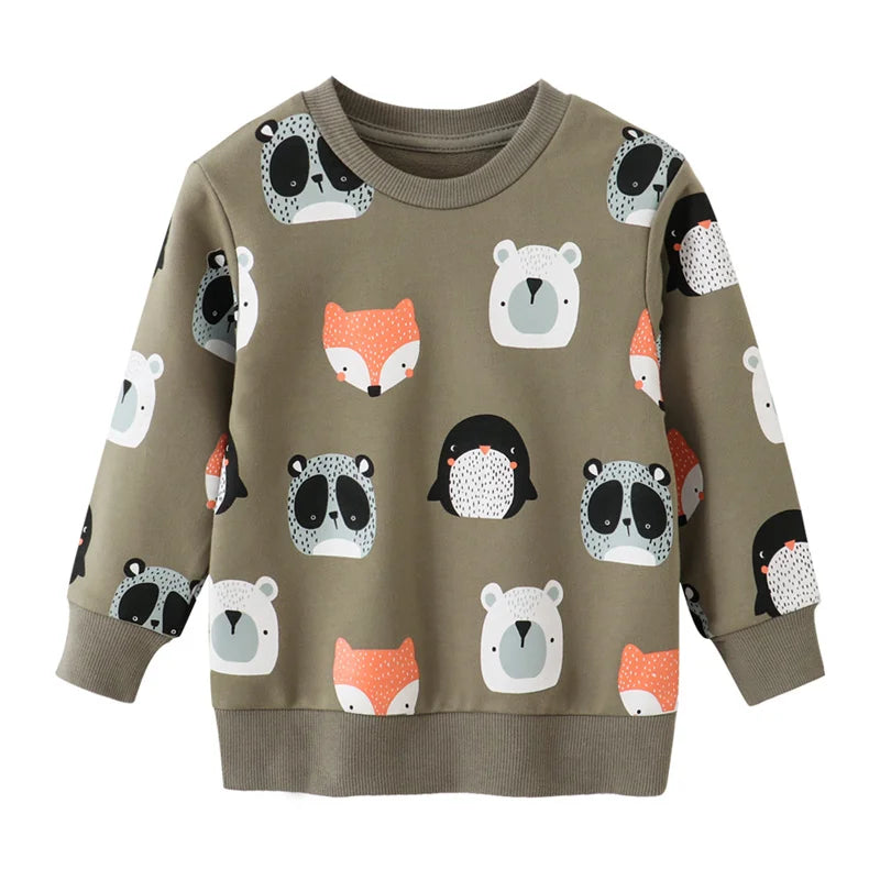 Jumping Meters 2-7T New Arrival Boys Girls Sweatshirts Autumn Spring Kids Clothes Hot Selling Shirts Tops Baby Shirts