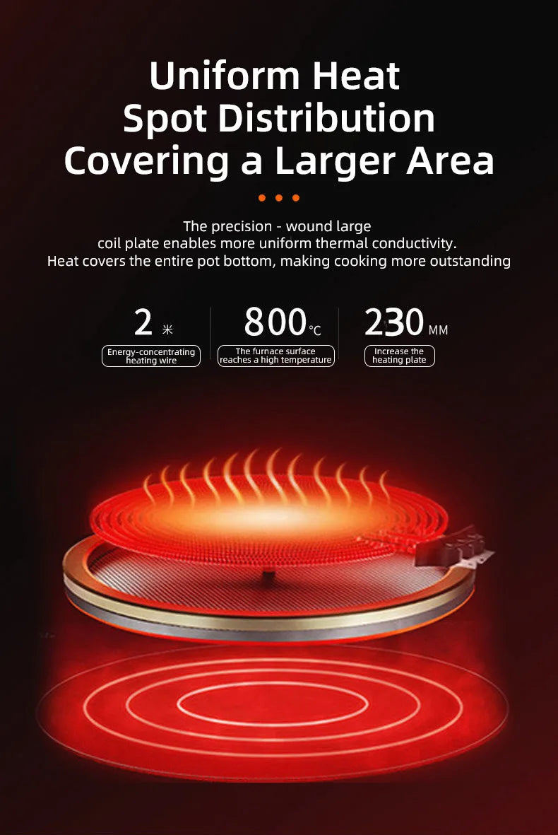 2200W Electric Ceramic Stove Cooktop Tea Maker Electric Hot Plate Heater Stove Heating Furnace Tea Stove Home Water Boiler 220V