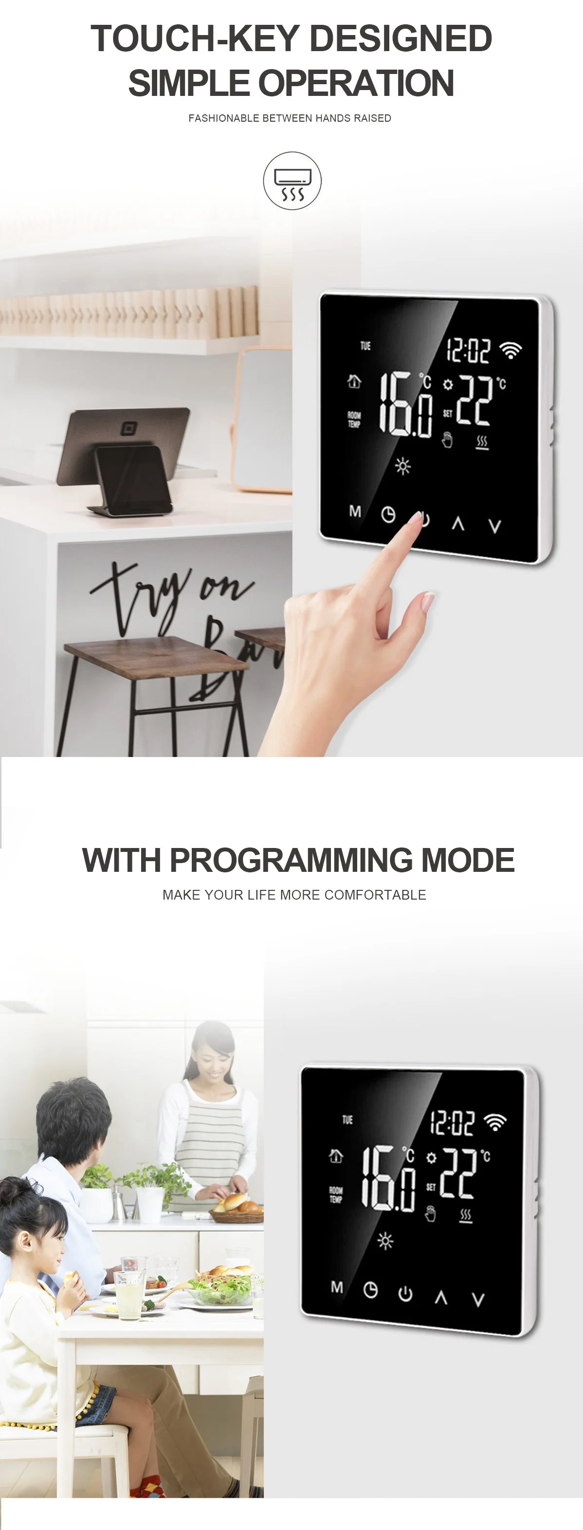 Tuya Smart Wifi Thermostat For Underfloor Heating Warm Floor Thermostat  Floor Heating Controller Temperature Controller Alexa