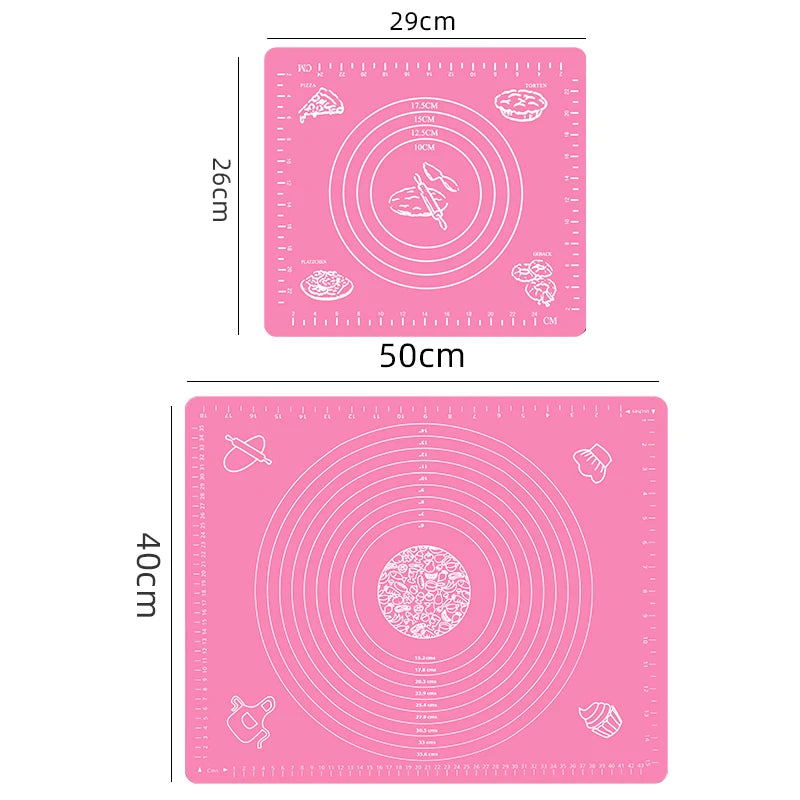 FAIS DU Reusable Non-Stick Silicone Baking Mat for Pastry Rolling with Measurements, Liner Heat Resistant Table Placemat Pad