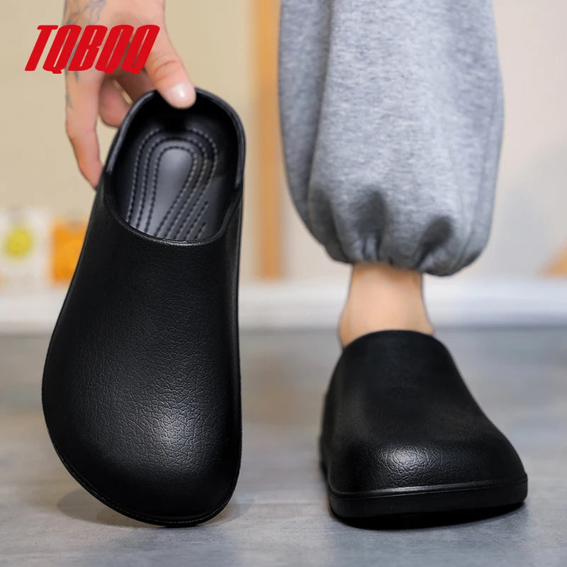 Men's Slippers Couples Garden Clog Women Water Proof Chef Casual Shoe Comfortable Outdoor Sandal for Pet Workers