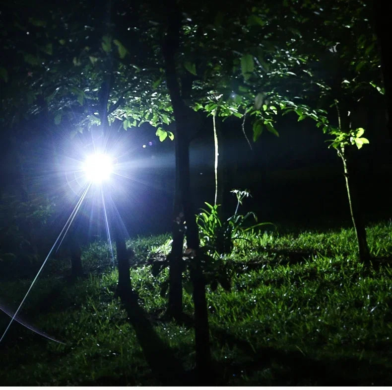 Ultra Bright White Laser LED Headlight Wave Sensing Zoom Flashlight Rechargeable Outdoor Night Fishing Head Mounted Headlight