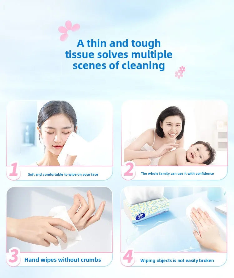 Vinda Fine And Tough Drawing Paper; 3 Layers Of 100 Draw 8 Packs Of Napkins; Toilet Paper Pull-out Tissue Affordable Packaging