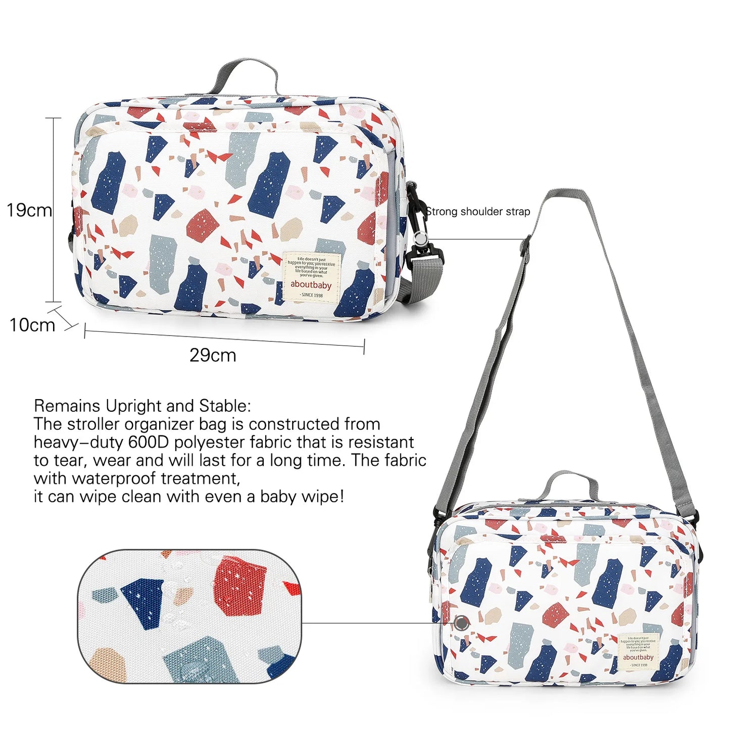 Mummy Diaper BagStroller Organizer Bags Mummy Large Capacity Travel Hanging Bag Bottle Holder Pram Diaper Bags Baby Stroller Bag