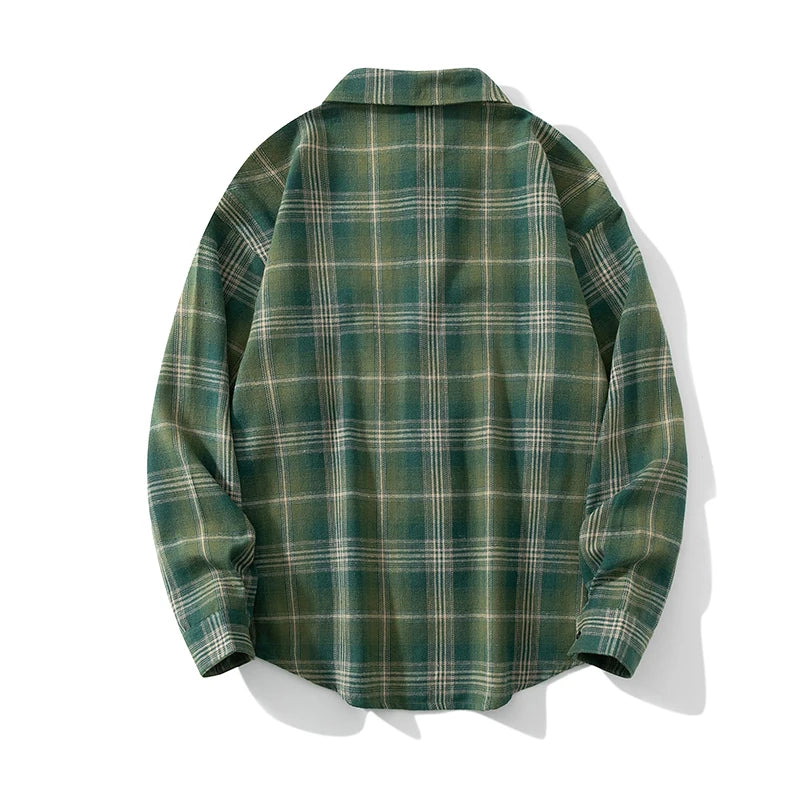 Plus Size 10xl 9xl Shirt Men Spring Summer Oversized Vintage Plaid Shirt 5xl 6xl 7xl 8xl Large Size Leisure Blouse Male