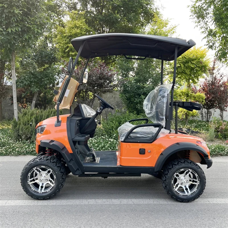 China New 4+2 6 Seat Electric Car Low Speed Electric Off-Road Vehicle Folding Seat Electric Golf Cart With 60V 72V Battery