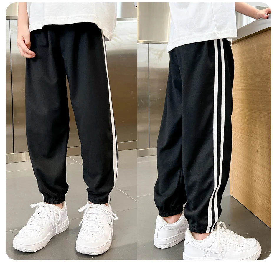 1/3 Pieces Children's summer solid color basic sports pants boys casual Joker elastic waist girl sweet and lovely mosquito pants