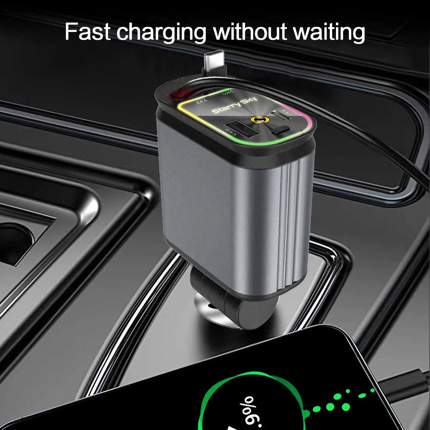 High Quality 3.1A Dual USB Car Charger 2 Port LCD Display Voltmeter 12-24V Cigarette Lighter Socket Car Charger Adapter