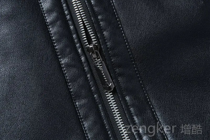 Large size men's PU leather jacket male tide winter extra large men loose man leather jacket fleece 7XL 6XL waterproof jacket