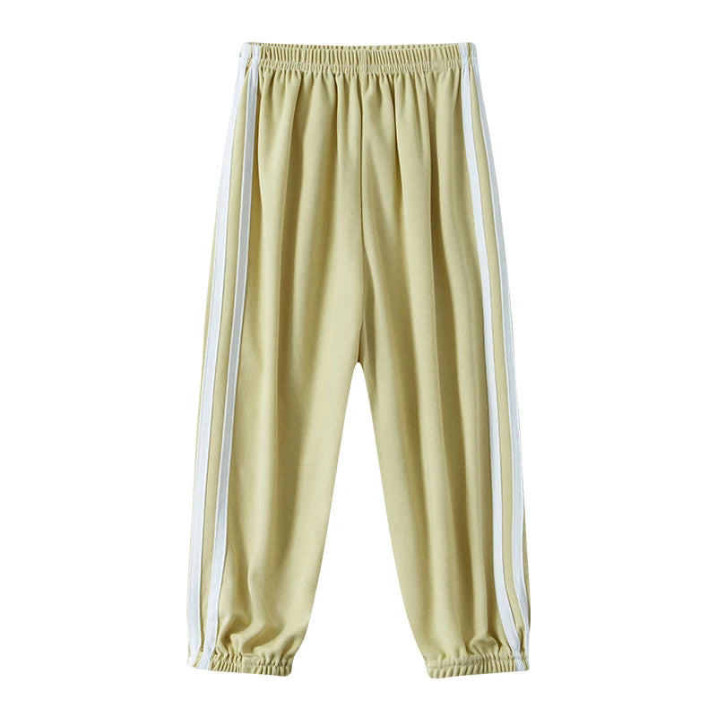 1/3 Pieces Children's summer solid color basic sports pants boys casual Joker elastic waist girl sweet and lovely mosquito pants