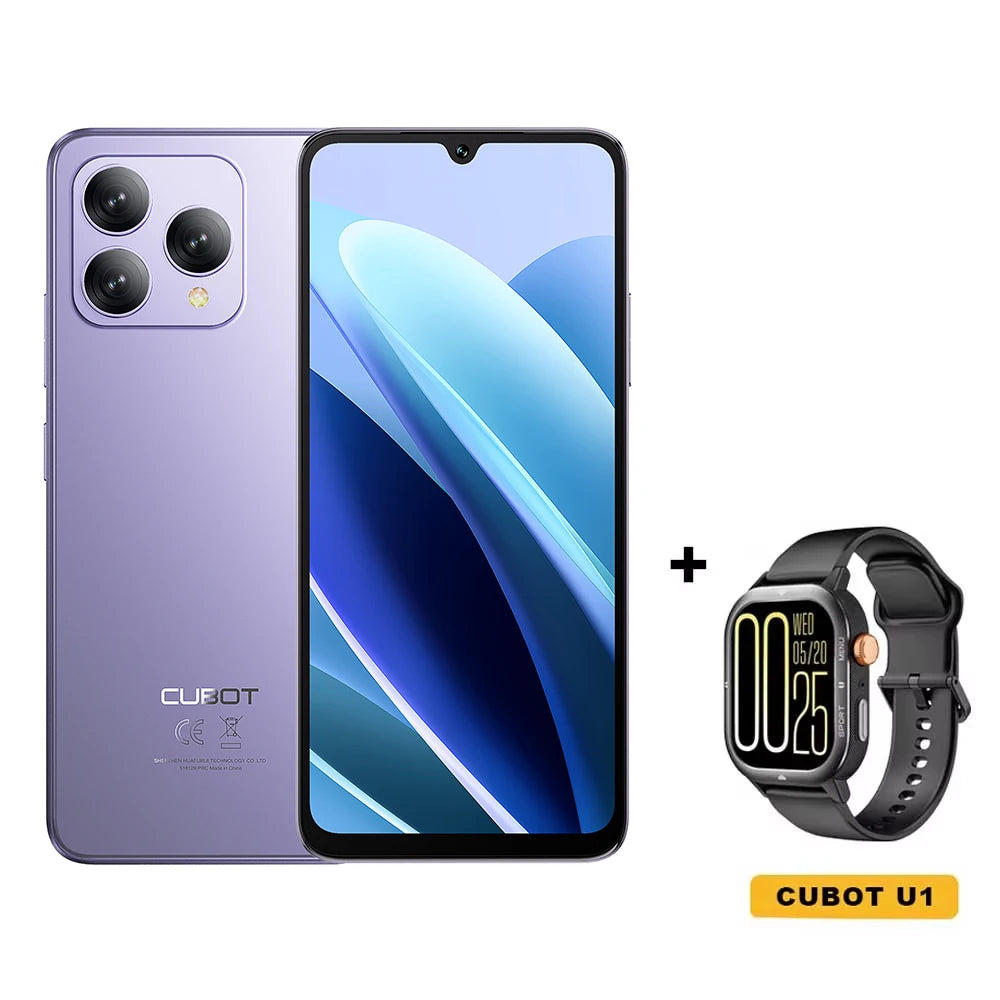 Cubot Smartphone Android 15 A40, 12GB RAM+256GB ROM, 6.88-Inch 120Hz Screen,Octa-core, 48MP Camera, 5100mAh Battery,NFC,Face ID