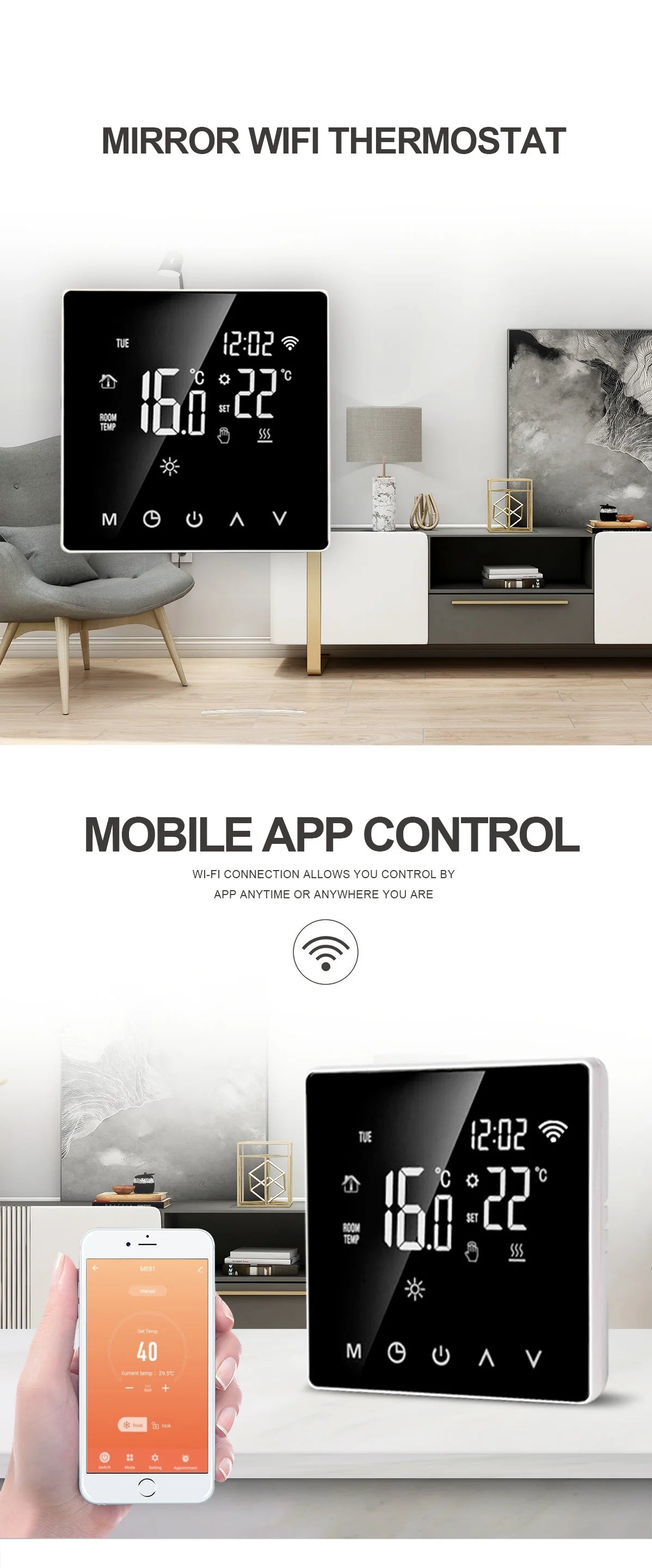 Tuya Smart Wifi Thermostat For Underfloor Heating Warm Floor Thermostat  Floor Heating Controller Temperature Controller Alexa