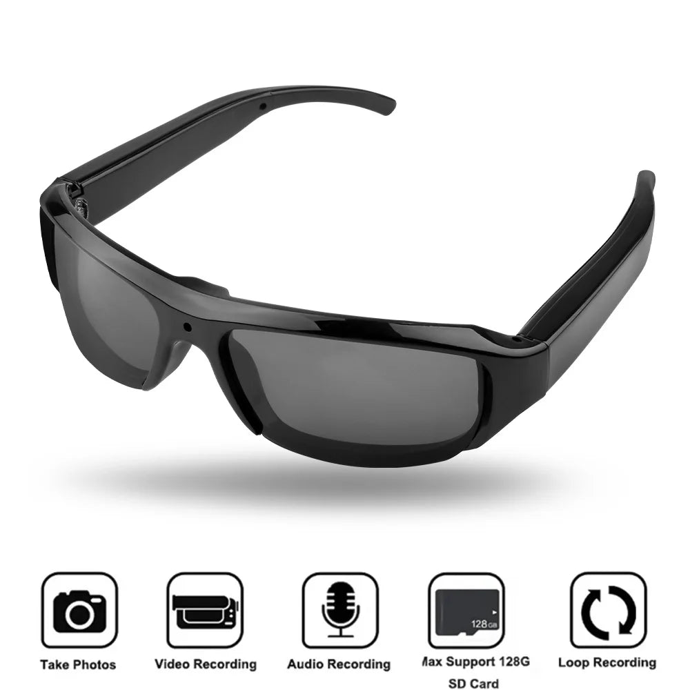 New Glasses With 1080P Outdoor Sports Camera Mini Wifi Intelligent Headset Glasses 110 Wide Angle Lens APP Control Action Camera