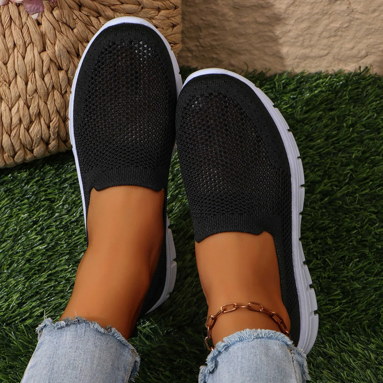 Women Sneakers 2024 New Spring Summer Casual Single Shoes Old Beijing Cloth Shoes Soft Sole Flat Designer Shoes Zapatos De Mujer