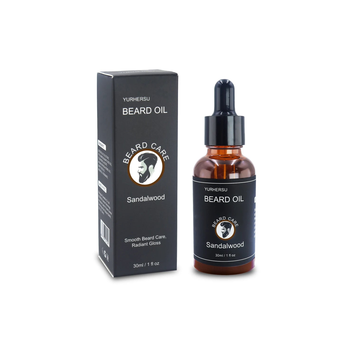 YURHERSU30ml new facial hair and beard growth oil is suitable for men's thick, soft, smooth, nutritious beard oil beard care
