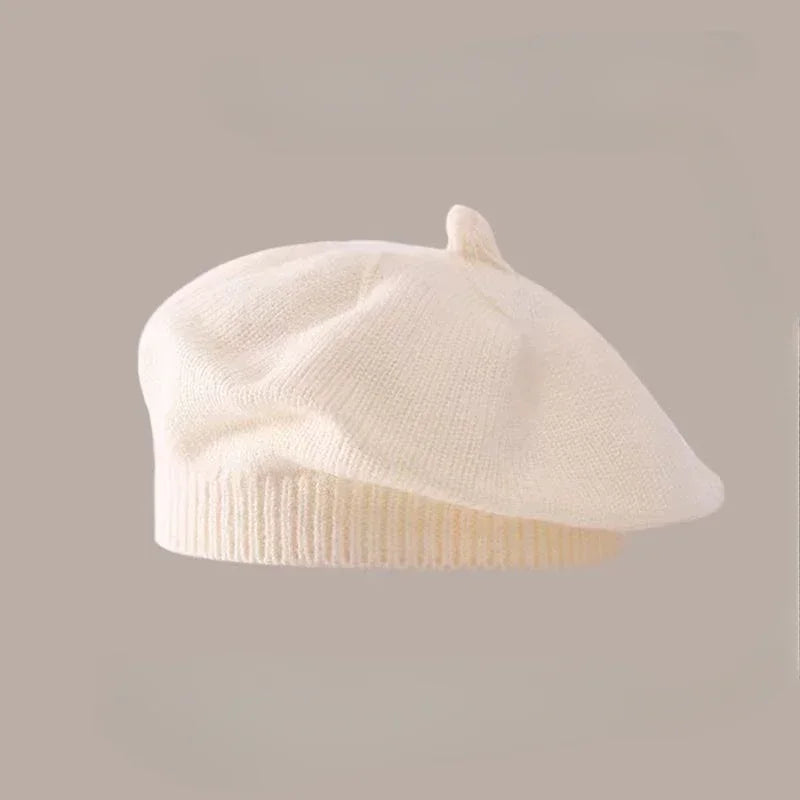 Candy Color Baby Beret Hat for Girls Autumn Winter Knitted Hat Sweet Infant Beanie Cap Fashion Kids Accessories 1-4 Years Old