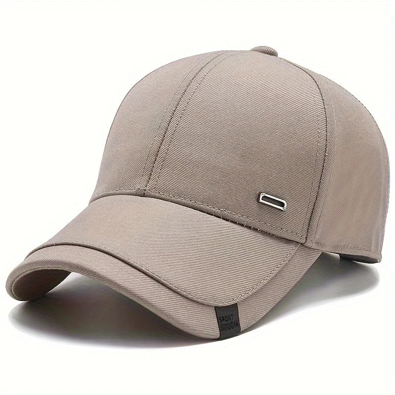 Unisex Square Silver Buckle Label Baseball Caps Spring Autumn Outdoor Sunscreen Hat Adjustable Casual Trucker Hats