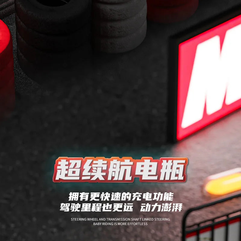With Led Light And Music Kids Electric Kart, Four-wheel Can Ride On Remote-controlled Toy Car for Ages 1-3 To 6