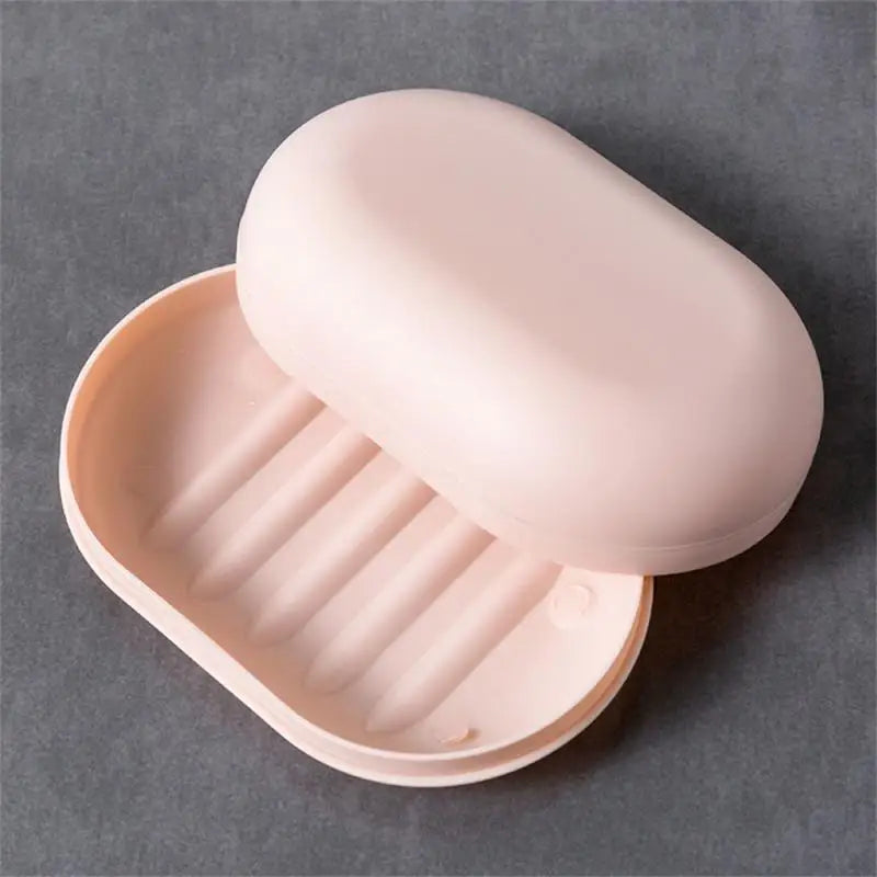 Portable Soap Box Leak Proof Soap Case Dishes Soap Box Drain Soap Holder Easy To Carry Bathroom Storage Sealed Box
