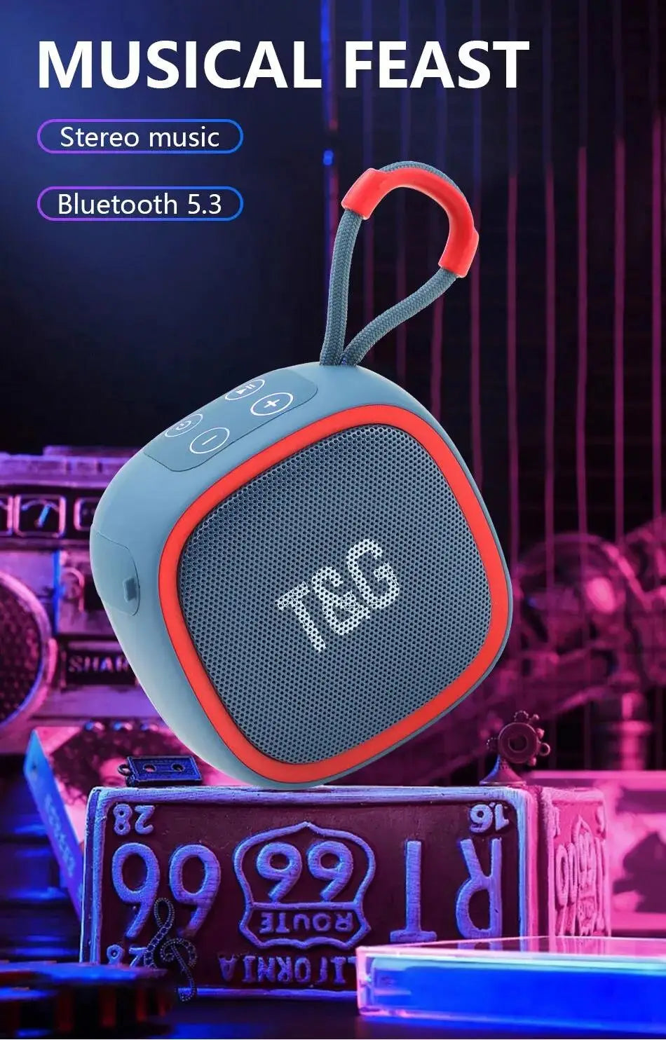 Portable Bluetooth Speaker Radio FM Mini Wireless Waterproof Subwoofer Sound Box Music Caixa De Som Small Woofer Column Bass Mp3
