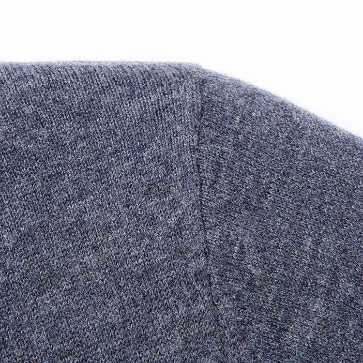 100% Australian Merino Wool Sweater, 360g Thickened Anti-Pilling, Polo Collar Gold Quality Pullover