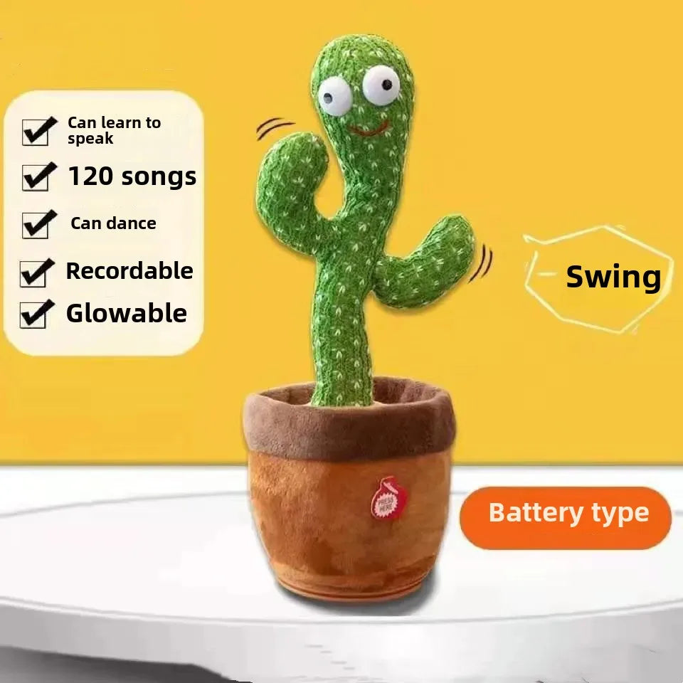 Magic Twist Talking Cactus Toy Dancing Cactus Swing Singing
