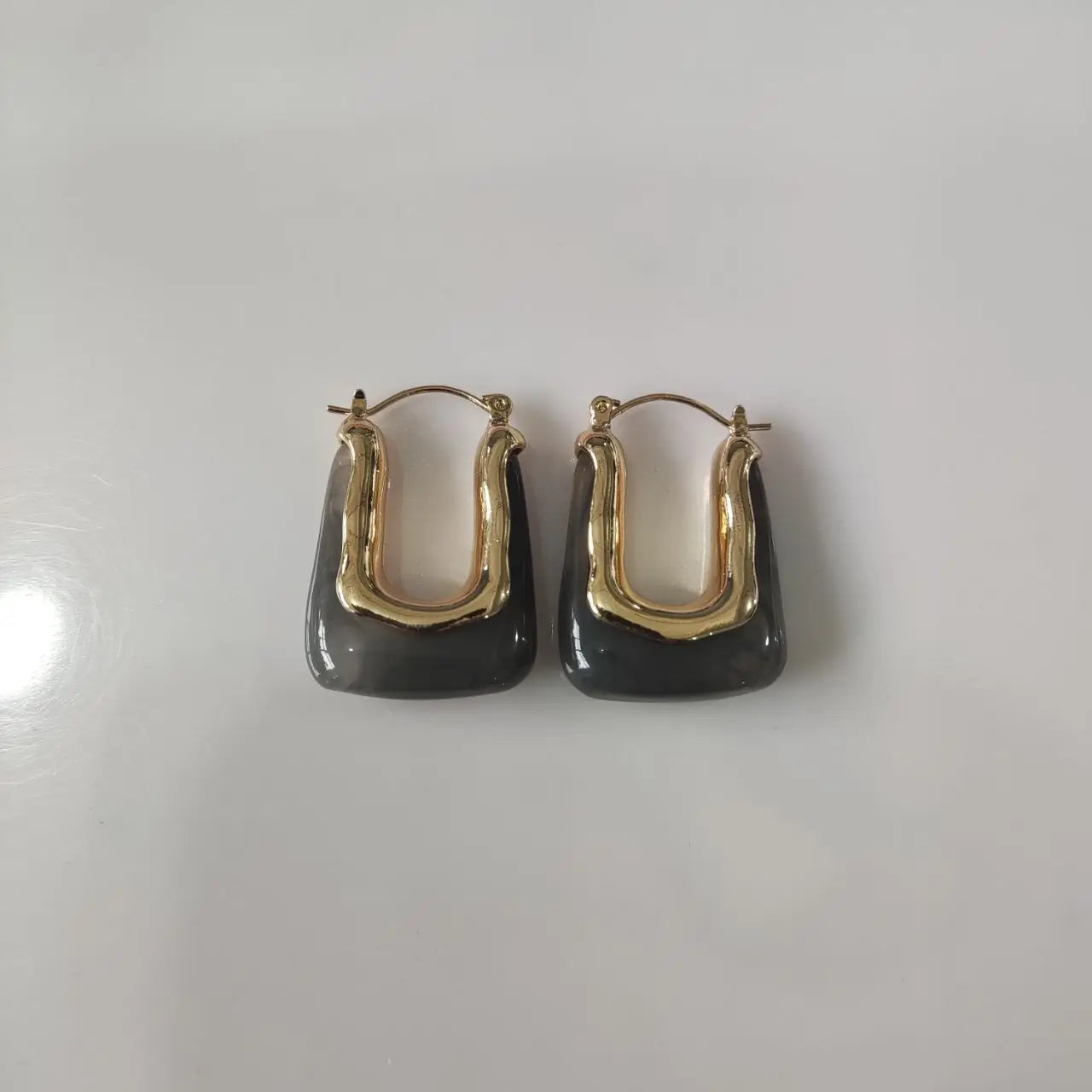 Green Pink Transparent Resin Earrings For Women Girls Geometric Irregular Stud Earrings 2023 New Trendy Ear Jewelry for Party B