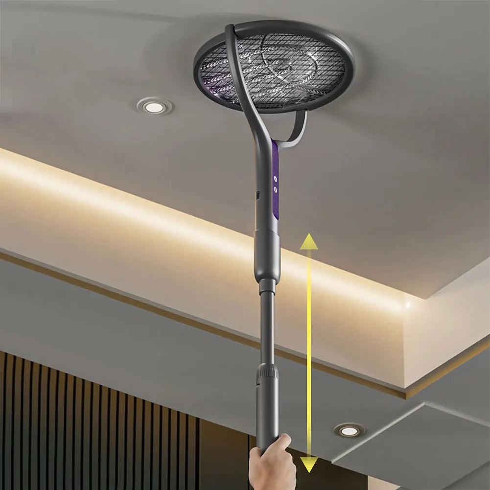 Rotating Head Mosquito Swatter Rechargeable Fly Zapper 2 in 1 Fly Killer and Mosquito Trap Lamp for Home Indoor Outdoor