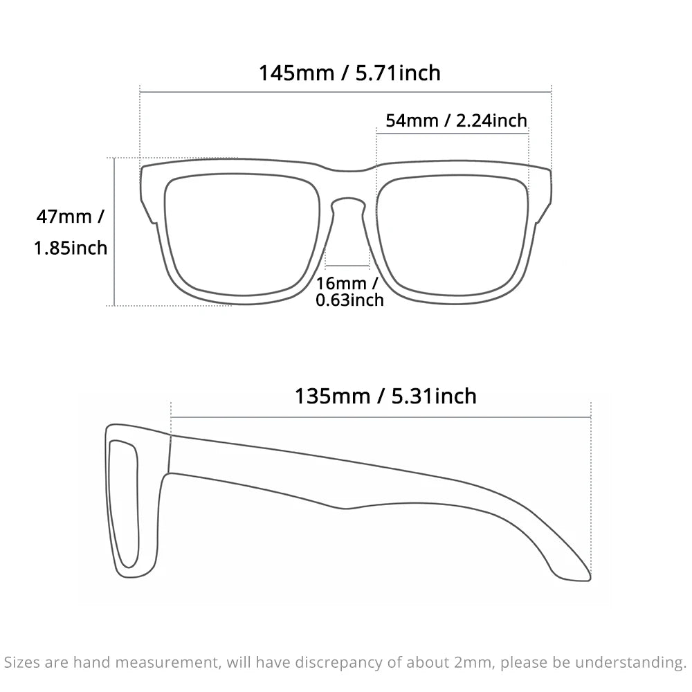 KDEAM Sleek Square Style Suits For Women And Men Fishing Sunglasses Polarized Vibrant Colors Three Dimensional Sunglass