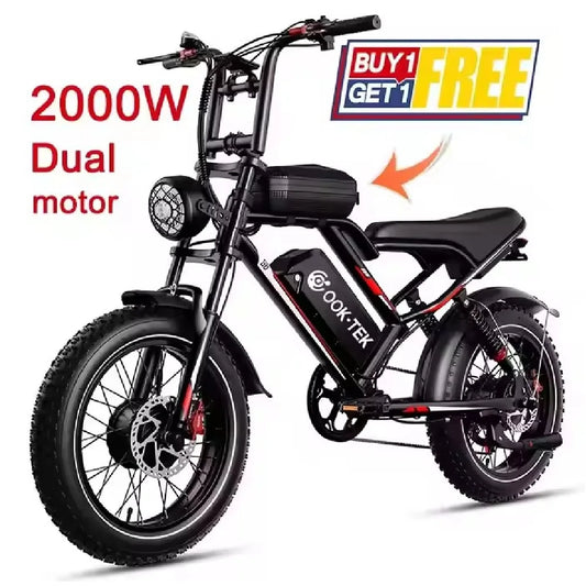 USA Stock 2000w Fat Tire Motos City Mountain Dirt Bicicleta Electrica E-bike Ebike E Bike Electric Bicycle