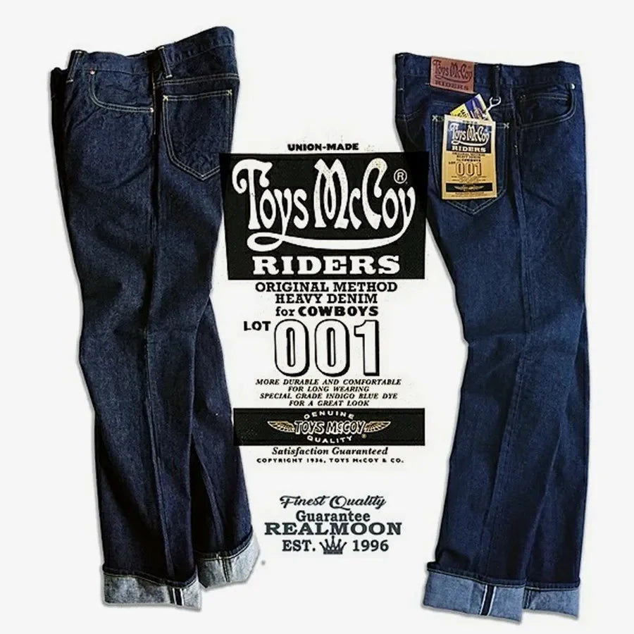 TOYS McCOY LOT 001Z pays tribute to LXX (taxi driver) left twill retro red ear jeans
