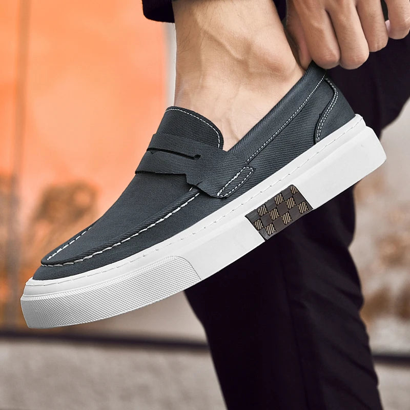 Designer Brand Men's Loafers Green Casual Shoes Men's Lightweight Soft Soled Walking Flat Shoes Brown Luxury Sneakers for Men
