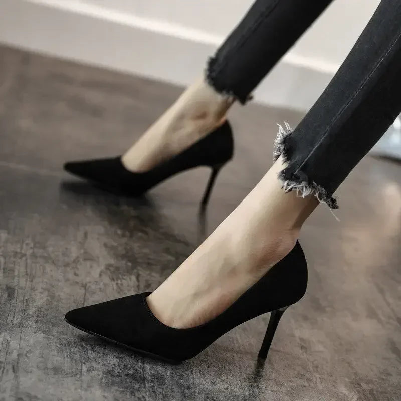 Women Shoes 2024 summer New Women Pumps Suede High Heels Fashion Office Shoes Stiletto Party Shoes Female Comfort Women sandals