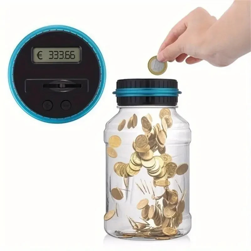 Max Coin Counting Box, Automated Coin Bank, Electronic Piggy Bank Counter Money Saving Jar Coins Storage Case Safe USD EURO Gift