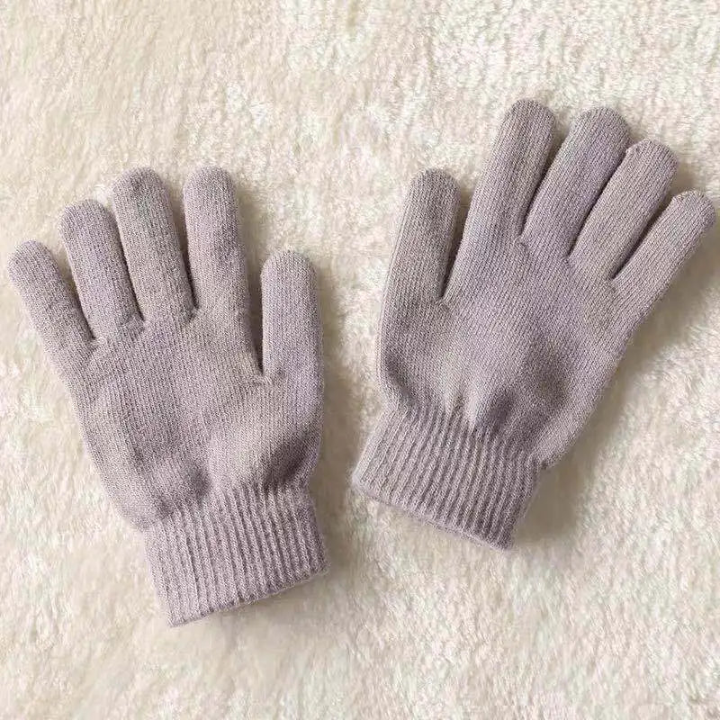 Women Knitted Gloves Autumn Hand Warmer Winter Thicken Full Finger Mittens Short Wrist Warm Gloves Unisex Outdoor Gloves